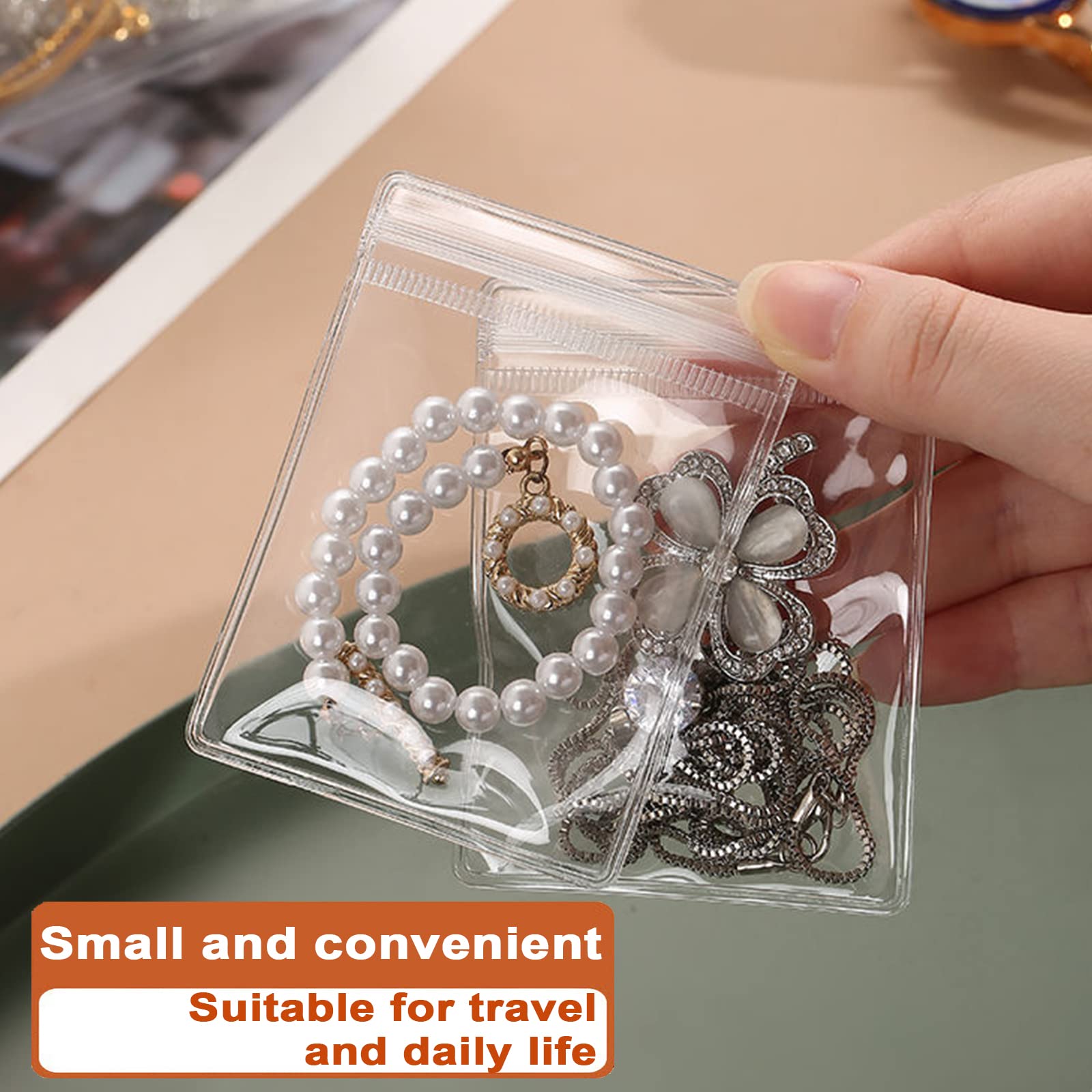 Clear Acrylic Jewelry Organizer Box for Women - 15 Compartment Drawer with Individual Bags for Necklaces, Rings & Earrings | Portable Travel Storage Solution for Home, Office & Vacation