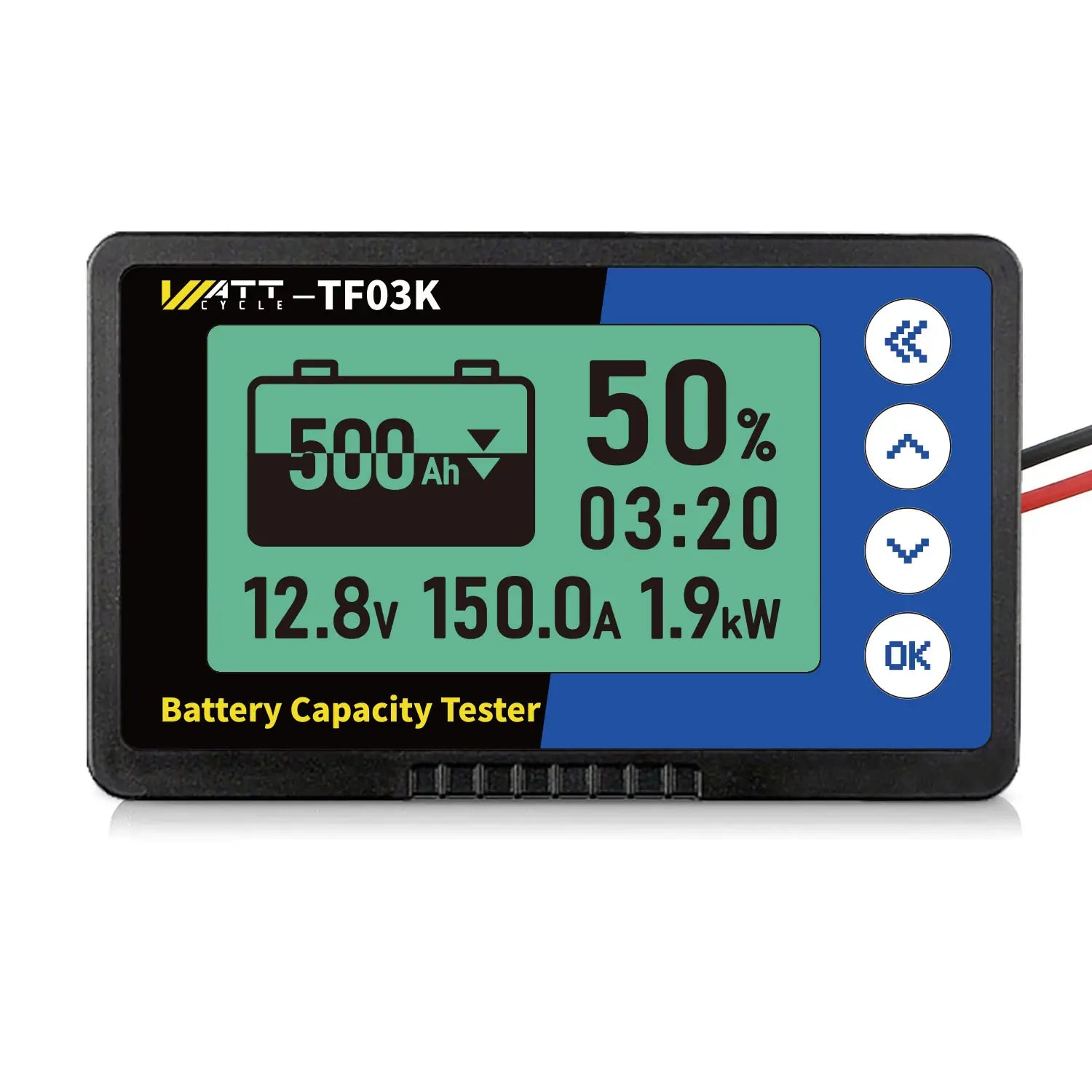 500A LiFePO4 Battery Monitor with Shunt - High Precision Battery Voltage & Current Meter for RV, Marine, Solar Power Systems - Perfect for Off-Grid Energy Monitoring
