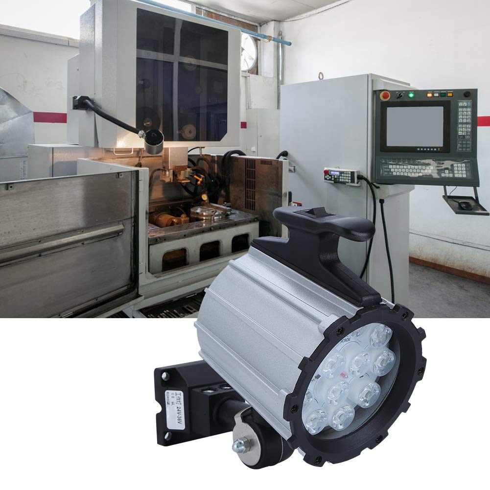 POCREATION 12W 24V LED Machine Light - Adjustable CNC Work Light with 12