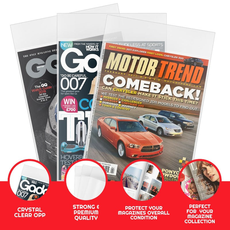 Premium 2MIL Comic Bags for New Magazine Size Comics - Protect & Store Your Valuable Comic Book Collection | Perfect for Collectors, Storage & Display