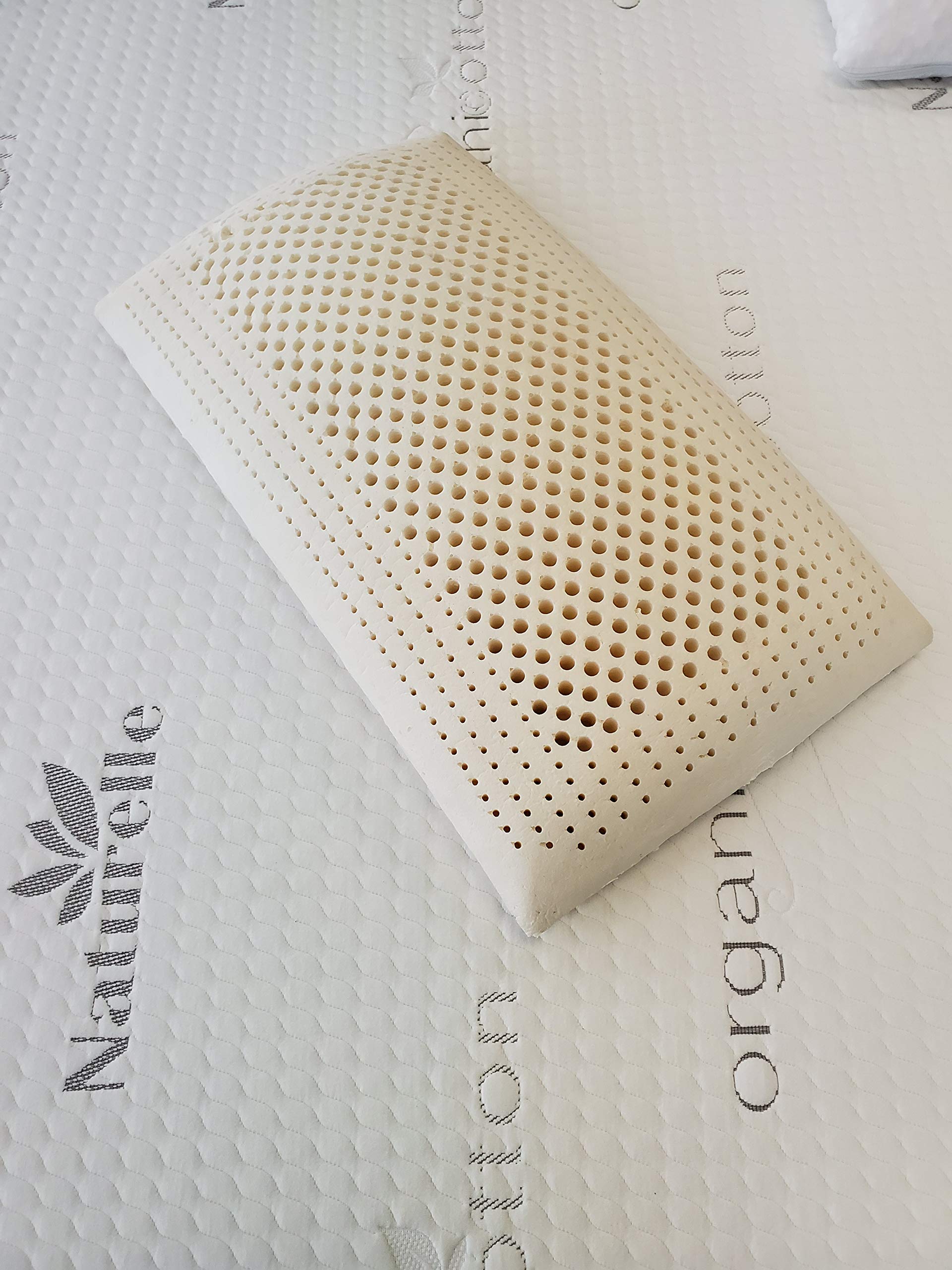 100% Organic Latex Pillow for Side & Back Sleepers - Hypoallergenic & Breathable - Perfect for Neck Pain Relief & Better Sleep - Home & Bedroom Comfort