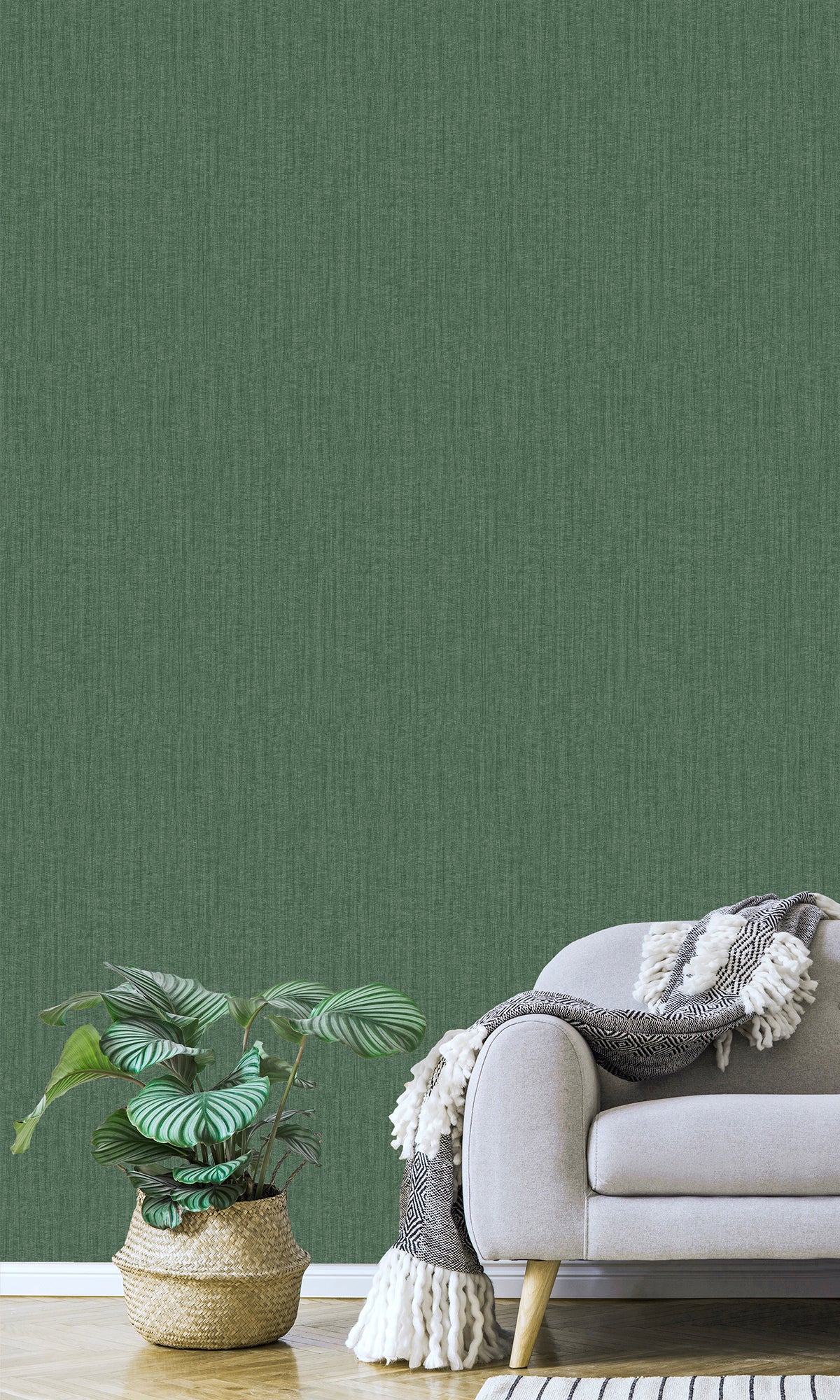 Dark Green Abstract Textured Wallpaper R9490 - Modern Peel and Stick Wallpaper for Living Room, Bedroom, and Office Decor
