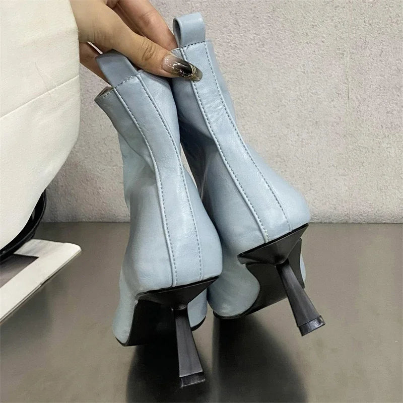 Eilyken Women's Pointed Toe Ankle Boots - Stylish Wedding Party Shoes for Winter & Autumn, Slim Fit Short Ladies Booties - Perfect for Weddings, Parties, Office Wear & Casual Outfits