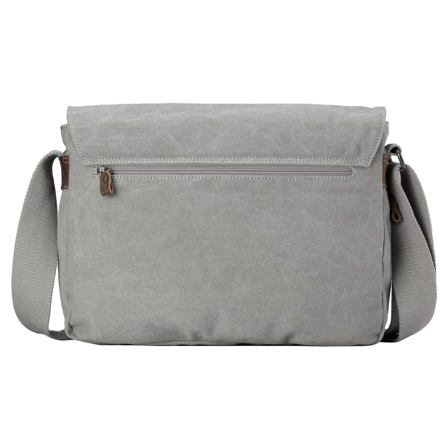 TRP0210 Troop London Classic Canvas Messenger Bag for Men & Women - Durable Waterproof Crossbody Bag for Work, Travel & School - Stylish Laptop Briefcase with Adjustable Strap