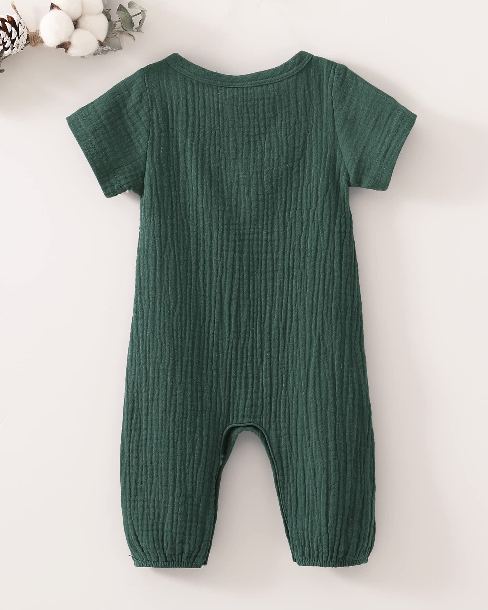 Adorable Newborn Baby Girl Summer Outfits - Soft Short Sleeve Romper Jumpsuit & Bodysuit | Perfect for Photoshoots, Playdates & Warm Weather