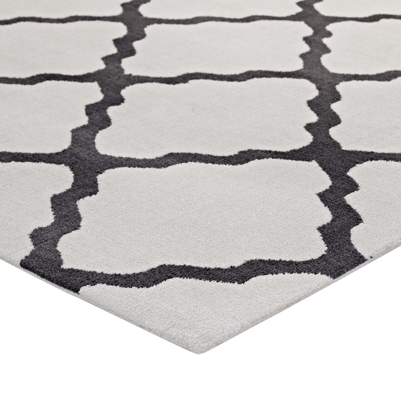 Modern Contemporary Urban Living Room Area Rug - Soft Fabric Carpet Runner in Multi-Tone Gray for Lounge, Bedroom & Hallway - Perfect for Home Decor & Cozy Spaces