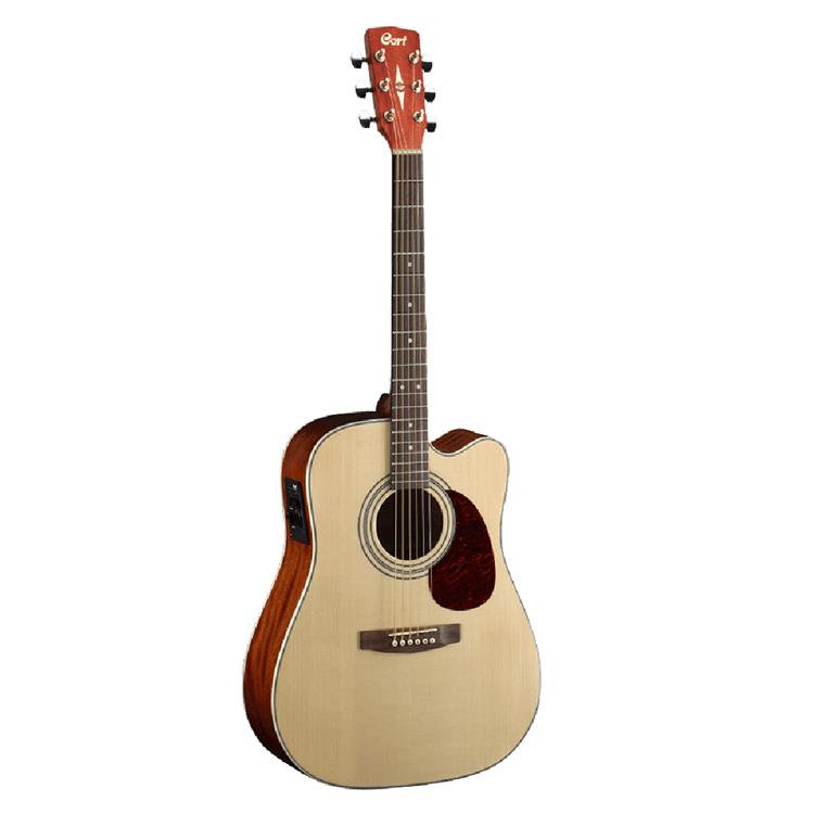 Cort MR500E OP Dreadnought Cutaway Acoustic Guitar with Open Pore Finish - Perfect for Live Performances, Studio Recording & Traveling Musicians