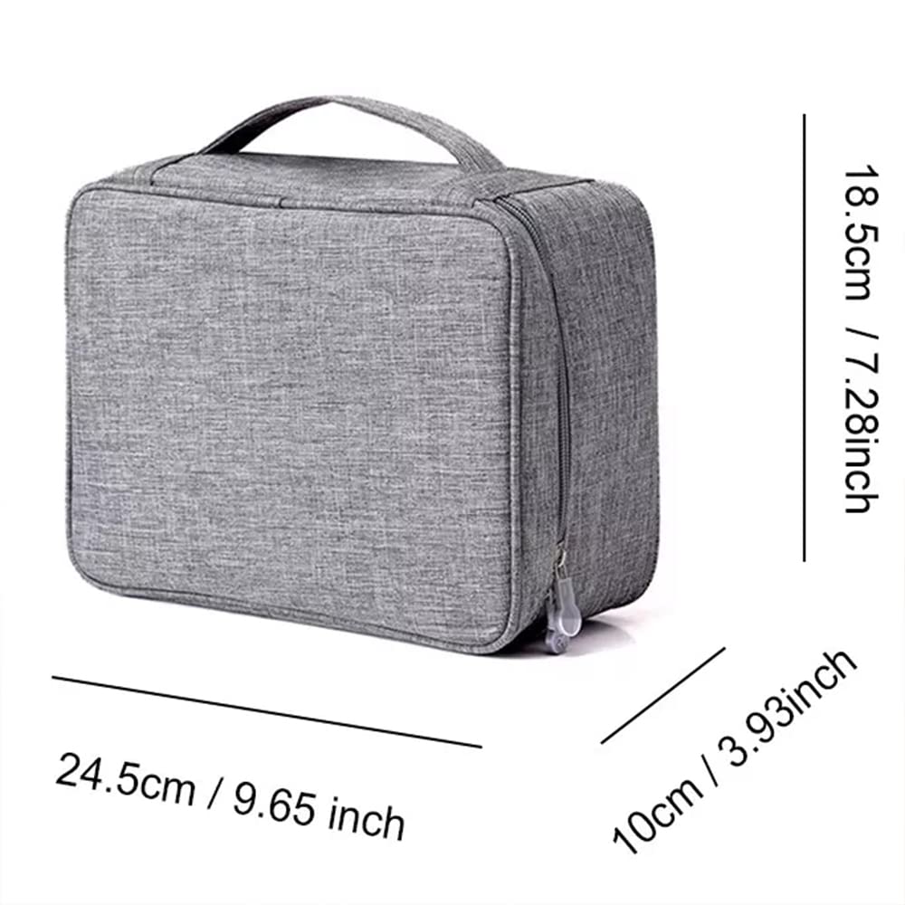 Navor Electronics & Beauty Organizer Pouch - Waterproof Travel Case for Cosmetics, Phone Charger, Power Bank & SD Cards - Durable Impact-Resistant Tech Accessory Organizer (Blue) - Perfect for Travel, Gym & Daily Commute