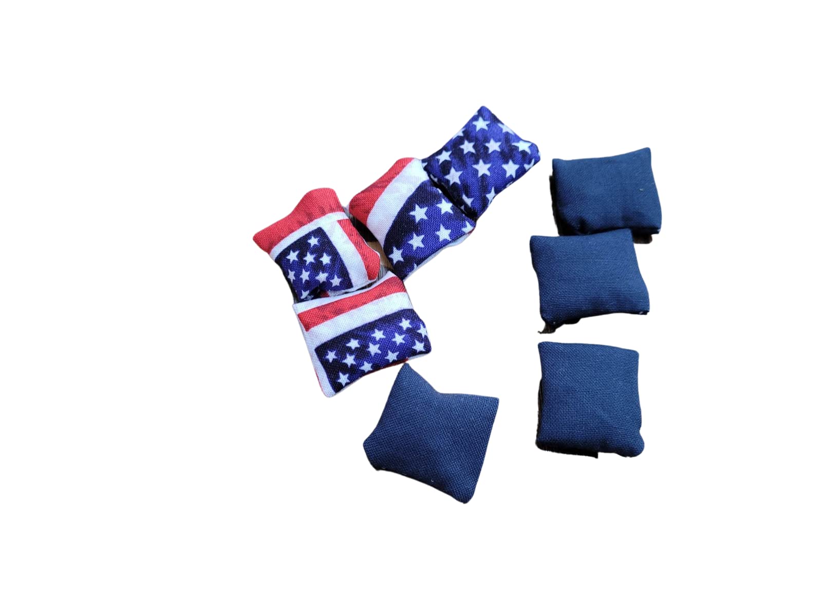 1 Inch Mini Stars and Stripes Cornhole Bags - Mini Replacement Bags for Cornhole Game - Perfect for Backyard Parties, Tailgating & Outdoor Fun