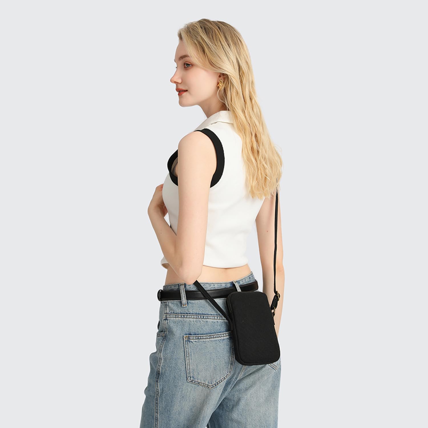Compact Crossbody Phone Purse with Zipper - Mini Shoulder Bag Wallet for Smartphones & Credit Cards - Perfect for Travel, Shopping, and Everyday Use