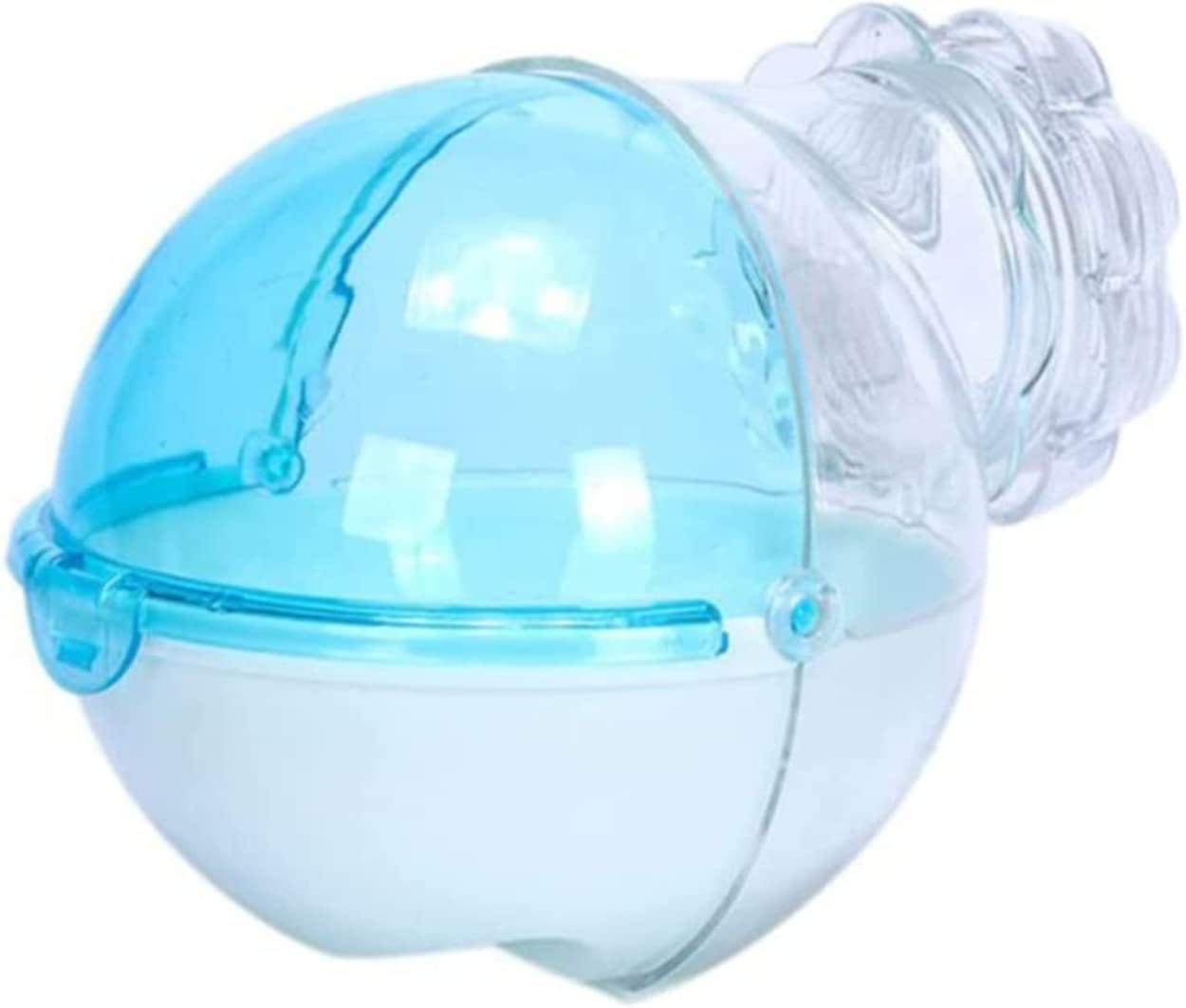 Upgraded Blue Transparent Hamster Sand Bath & Hideout - Guinea Pig Cage Accessories, Small Pet Toilet & Villa for Gerbils, Mice - Perfect for Playtime & Grooming