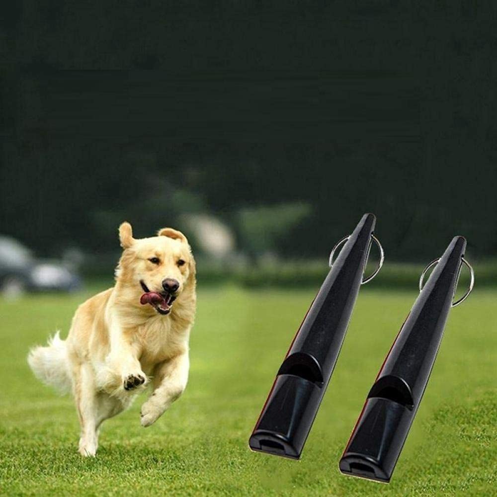 Professional Dog Training Whistle 2 Pack with Lanyard - Black Recall Whistle for Dogs | Perfect for Obedience Training, Hunting & Outdoor Adventures