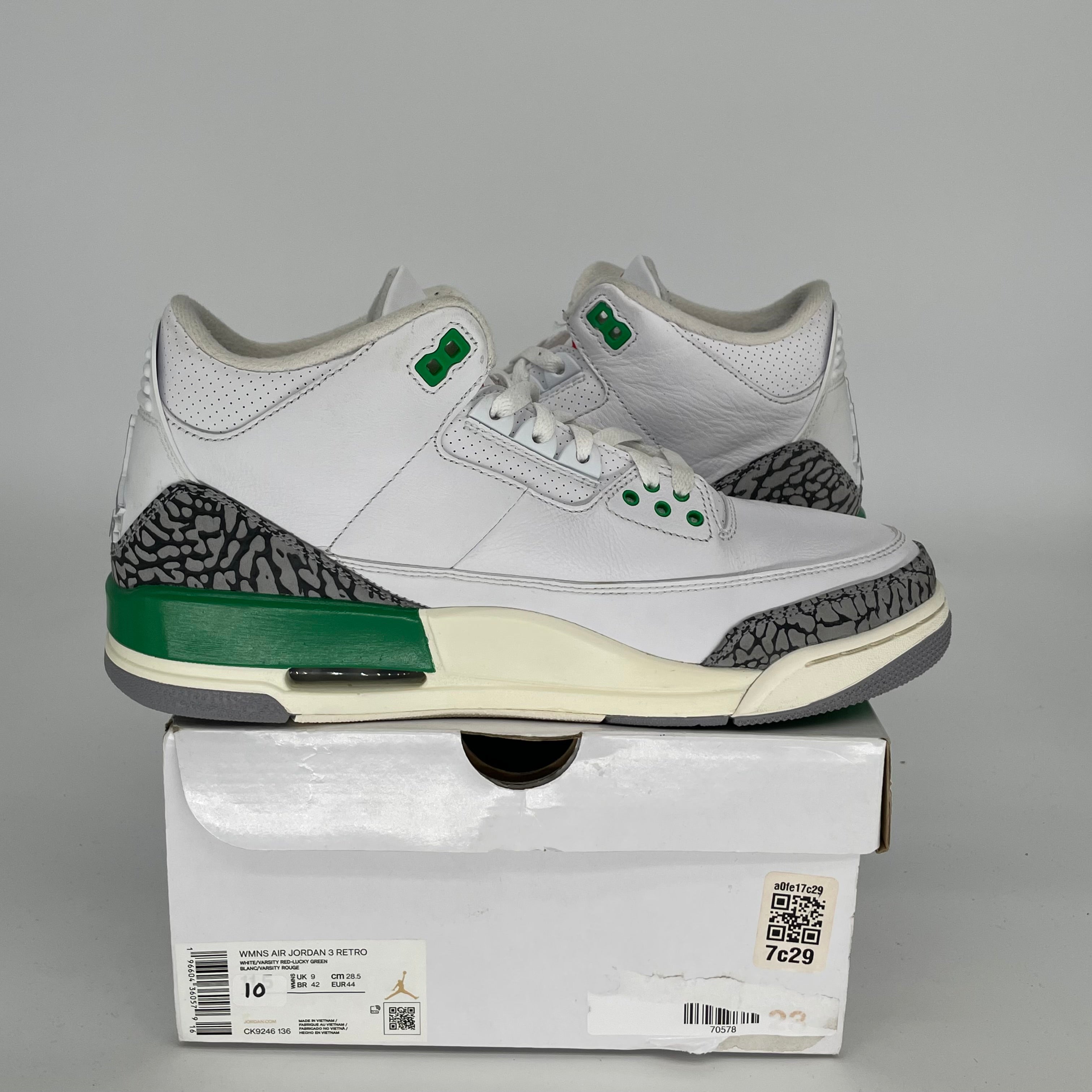 AIR JORDAN 3 Lucky Green Women's Basketball Shoes Size 10/11.5W - Style CK9246-136 | Retro Sneakers for Running, Gym & Streetwear Fashion