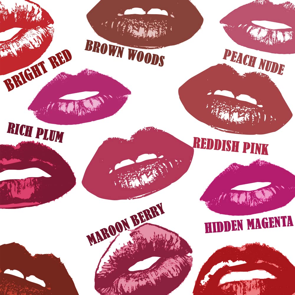 PERPAA® Matte Me Ultimate Long Lasting Liquid Lipstick - 3 Bright Matte Colors with Vitamin E, Smudgeproof & Waterproof Formula (Rich Plum, Peach Nude, Reddish Pink) 5ml Each - Perfect for Parties, Weddings & Everyday Wear