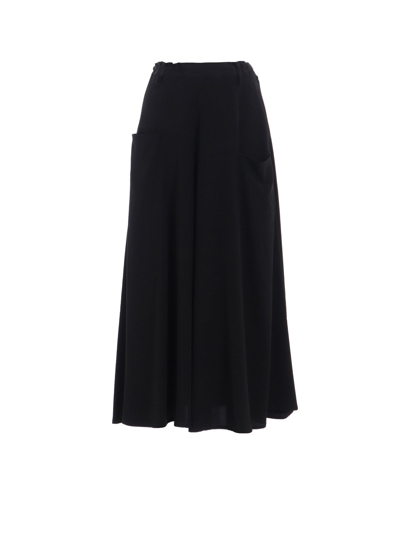 Elegant Crepe de Chine Front Panel Pocket Skirt - Women's Flowy Midi Skirt for Office, Party & Casual Wear