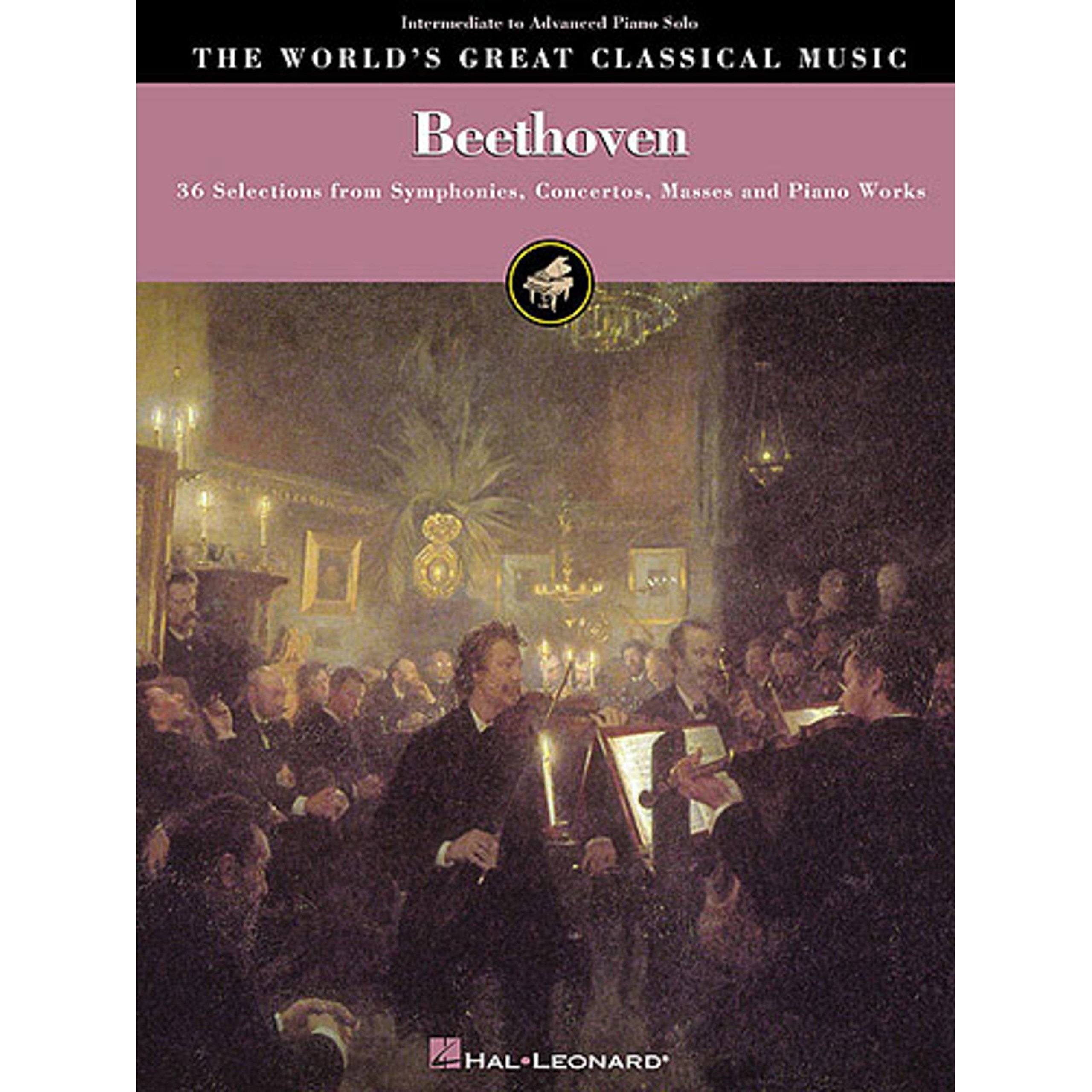 Beethoven Piano Solo Sheet Music - 36 Intermediate to Advanced Classical Pieces from Symphonies, Concertos & Masses | World's Greatest Classical Music Collection | Perfect for Recitals, Practice & Performance