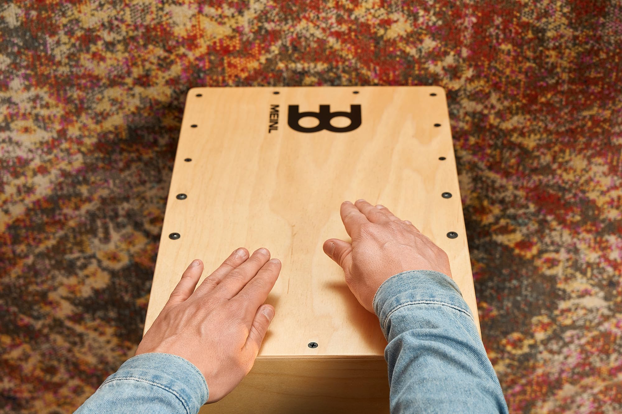 **Meinl Percussion Woodcraft Pickup String Cajon Box Drum with Electronics – Amplified for PA Systems & Snare Effect – Hand-Playable Baltic Birch – 2-Year Warranty (PWC100B) – Perfect for Live Performances, Studio Recording & Acoustic Sessions**