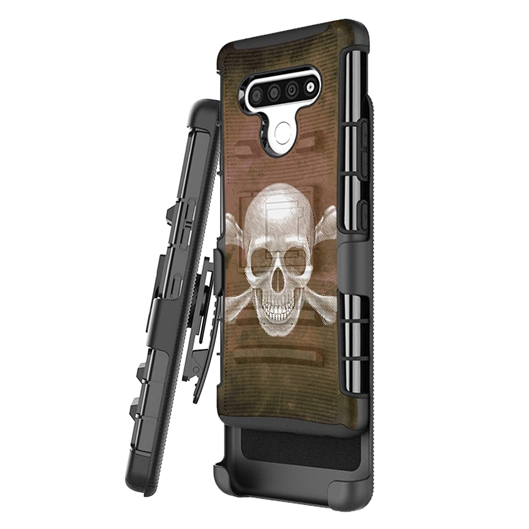Military Shockproof LG K51 Case with Kickstand & Belt Clip - Heavy Duty Protection for Work & Outdoor