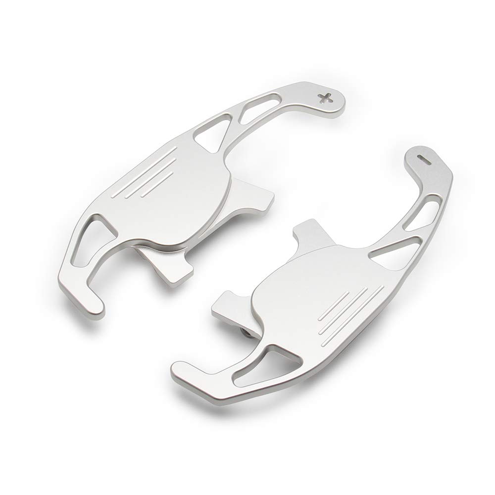 Aluminum Paddle Shifters for VW Golf MK7 GTI R R-line Scirocco 2014-2019 - Silver Steering Wheel Shifter Extensions | Upgrade Your Driving Experience for Sporty & Performance Cars