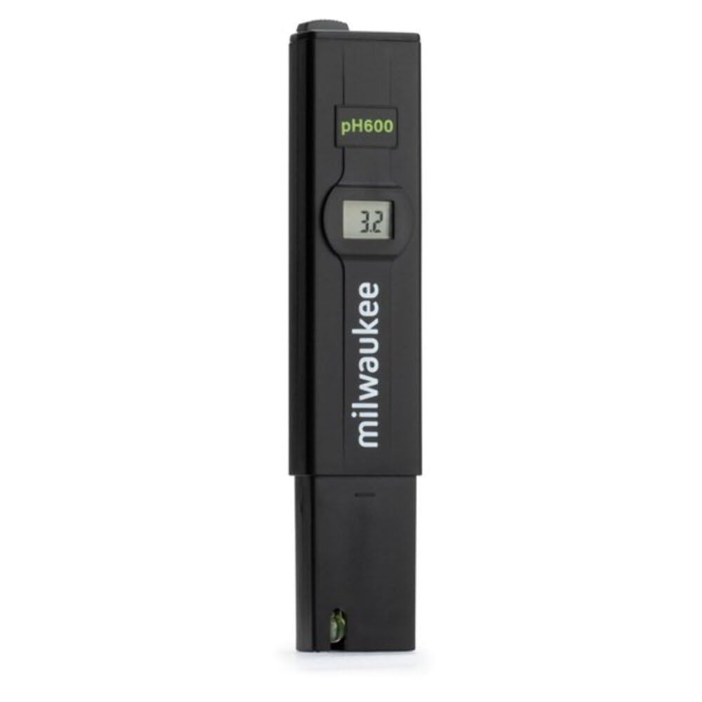 Milwaukee pH600 AQ Digital Water pH Meter - High Accuracy pH Tester for Aquariums, Pools, Hydroponics & Drinking Water - Perfect for Home, Lab & Outdoor Use
