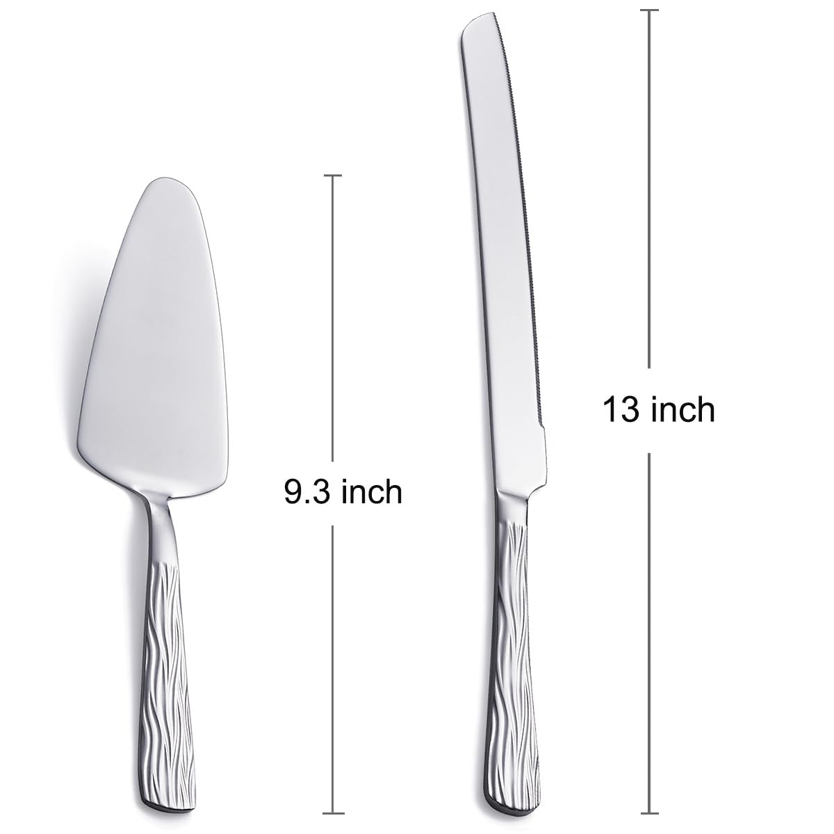 Premium Stainless Steel Cake Cutter Set - Silver Cake Knife & Server for Wedding, Birthday, Party & Special Events | Perfect for Cake Cutting, Dessert Serving & Celebration Decorations