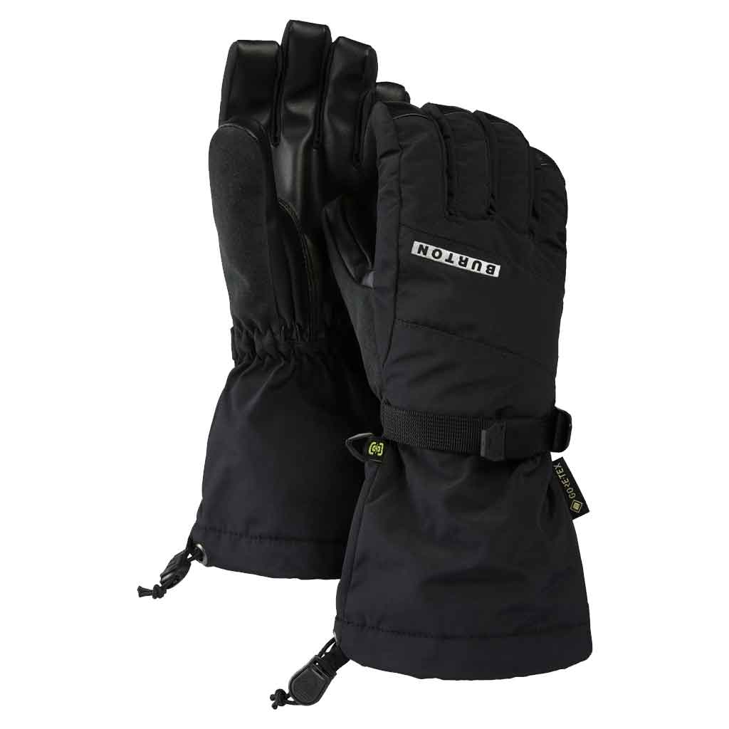 Burton 24/25 Kids' Gore-Tex Gloves - Waterproof & Windproof Winter Gloves for Boys & Girls - True Black - Perfect for Skiing, Snowboarding & Outdoor Winter Activities