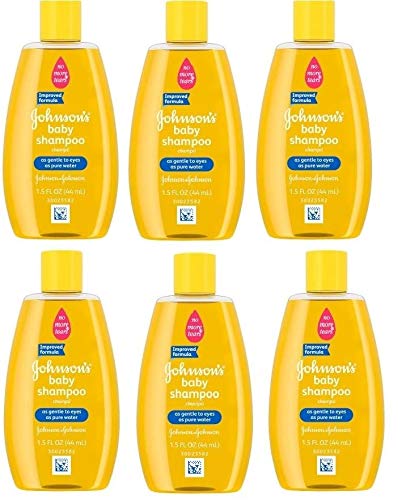 Johnson's Baby Shampoo 6-Pack (1.5oz) - Gentle Wash for Newborns & Infants