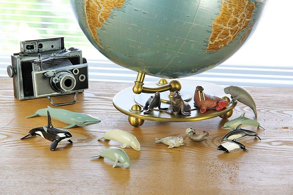 Authentic Marine Mammal Figurine Set - Lifelike Dolphin, Whale & Seal Collectibles for Kids & Adults | Perfect for Educational Play, Ocean-Themed Decor & Gift Giving