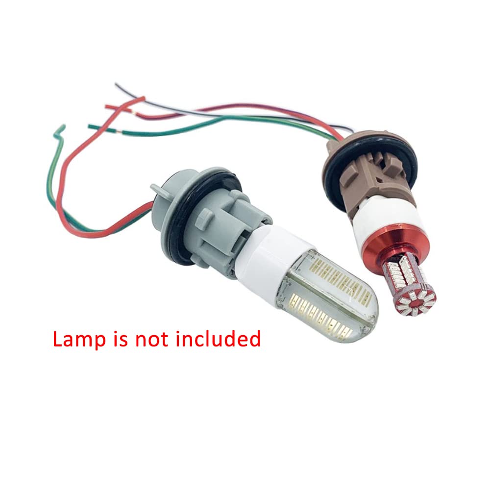 YSY 2-Pack T20 7440 W21W LED Bulb Holder Socket Adapter - Compatible with LED Parking Lights, Side Markers & Wiring Harness - Durable Connector for Automotive Lighting Upgrades (7440)