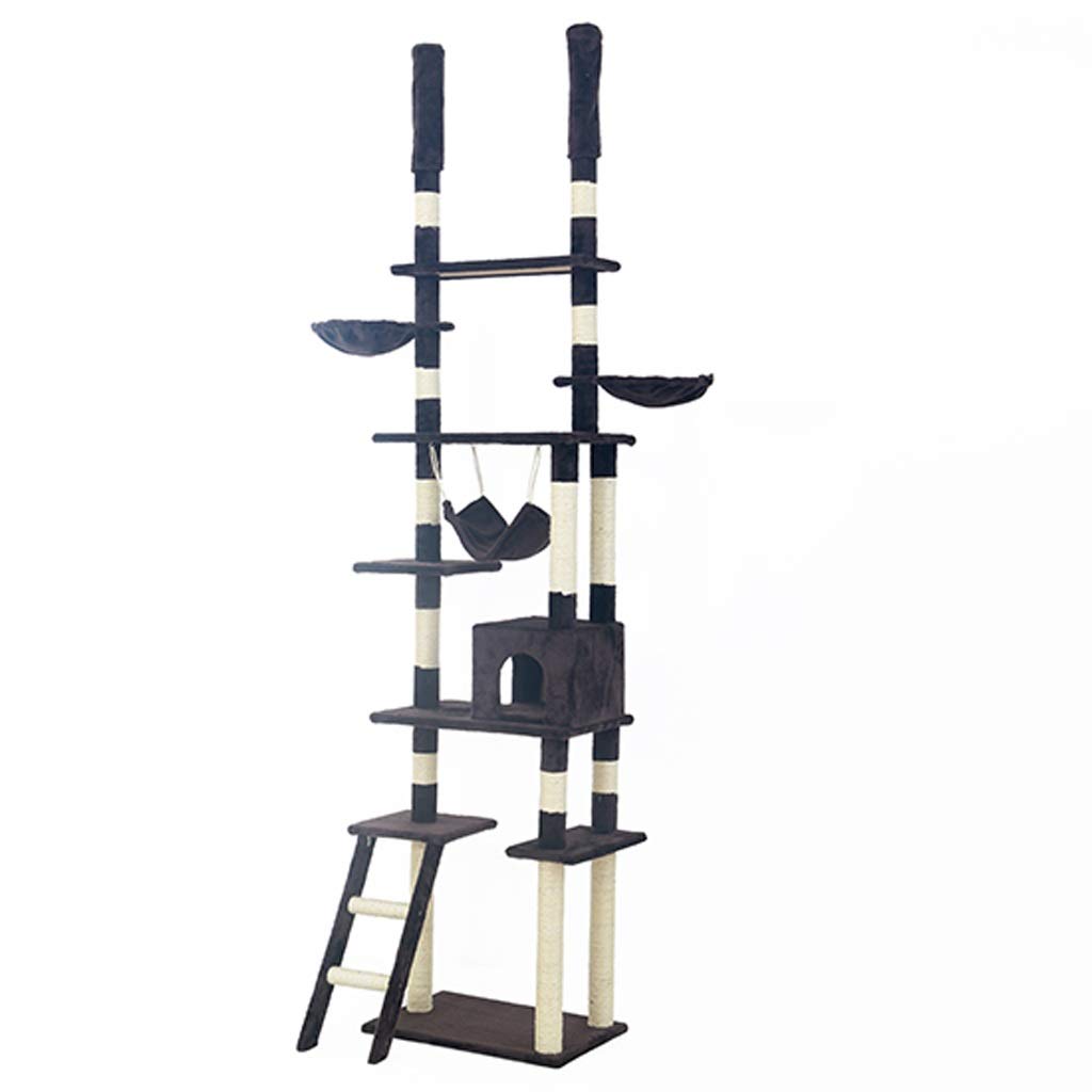 Premium Cat Tree Tower - Solid Wood Climbing Frame with Sisal Scratching Posts for Indoor Cats Play & Exercise