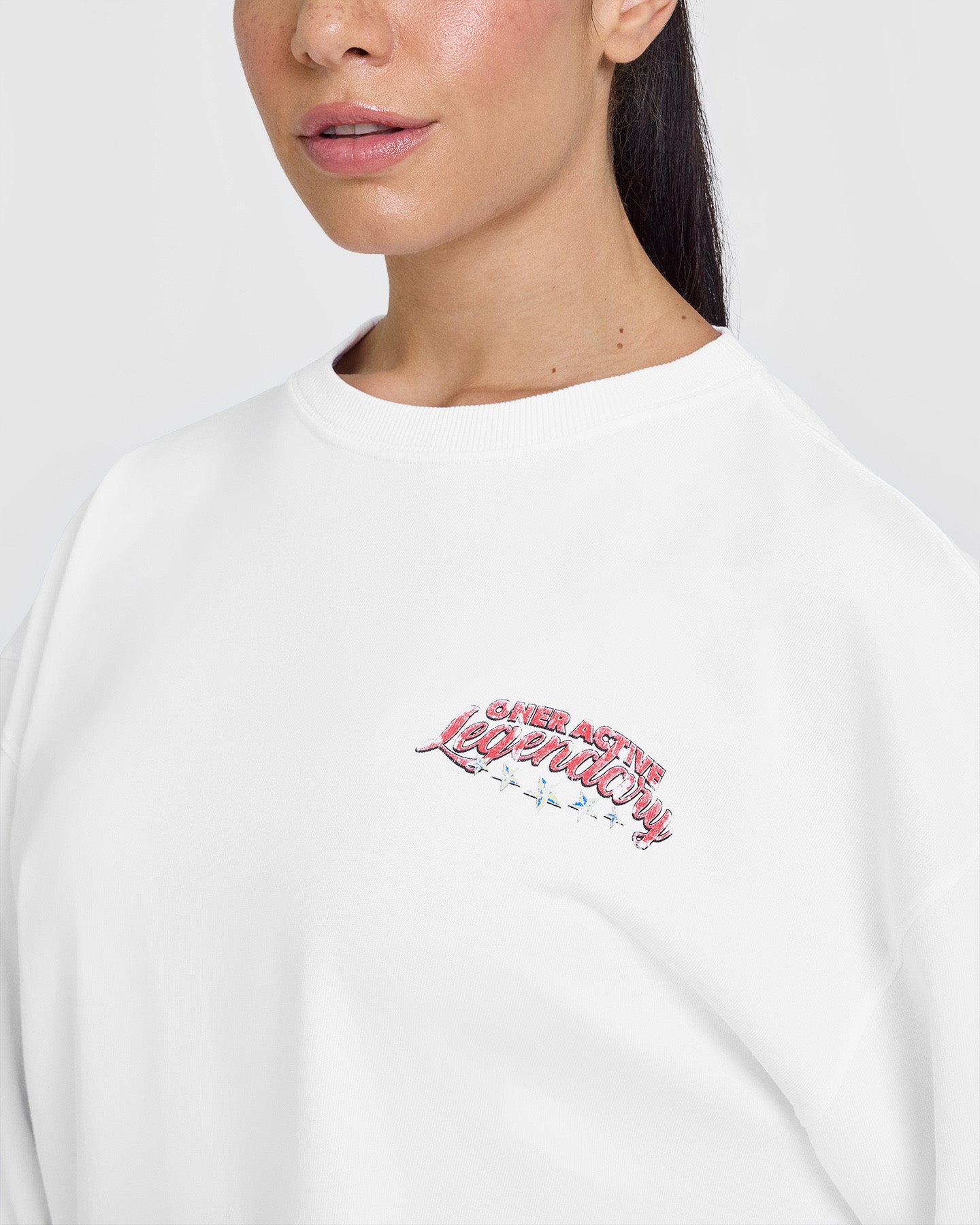 Vintage Graphic Washed Long Sleeve T-Shirt for Women | Distressed White Cotton Tee | Casual Streetwear, Music Festival Outfit & Layering Essential