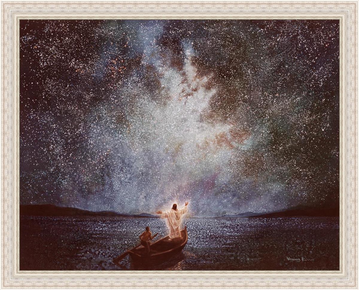 Calm and Stars Large Wall Art - Modern Abstract Canvas Painting for Living Room, Bedroom & Office Decor - Perfect for Home, Office & Meditation Spaces