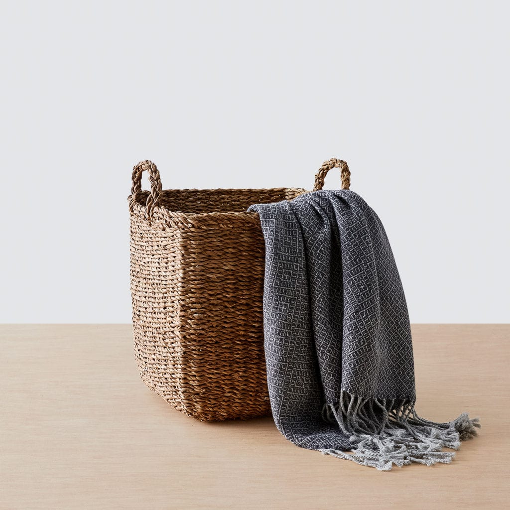 Padma Square Storage Baskets - Woven Decorative Bins for Home Organization - Perfect for Bedroom, Bathroom & Closet Storage
