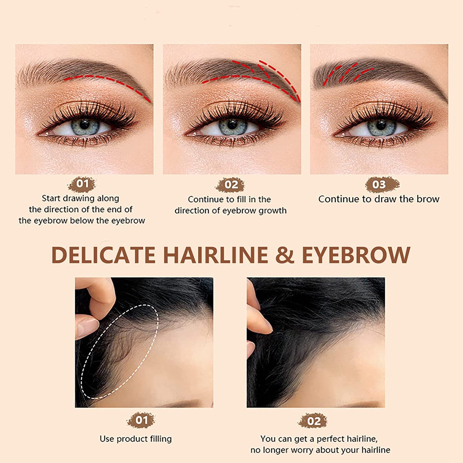 **Brown Hair Filler Root Touch Up Powder for Thinning Hair - Volumizing Eyebrow & Root Cover Up Stick for Men & Women - Perfect for Daily Use, Travel & Special Occasions**