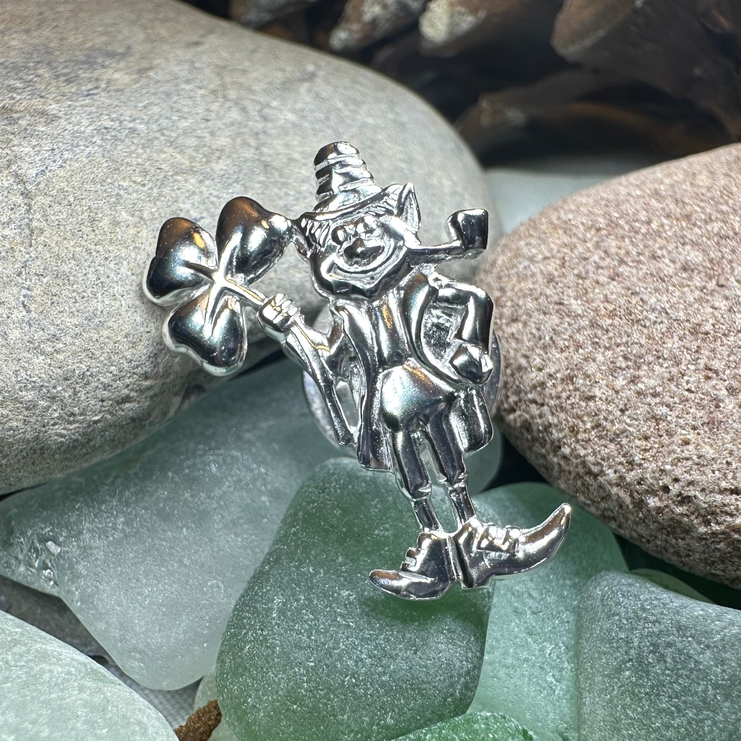 Lucky Leprechaun Shamrock Lapel Pin - Irish Themed Accessory for St. Patrick's Day, Gifts, Parties & Celebrations