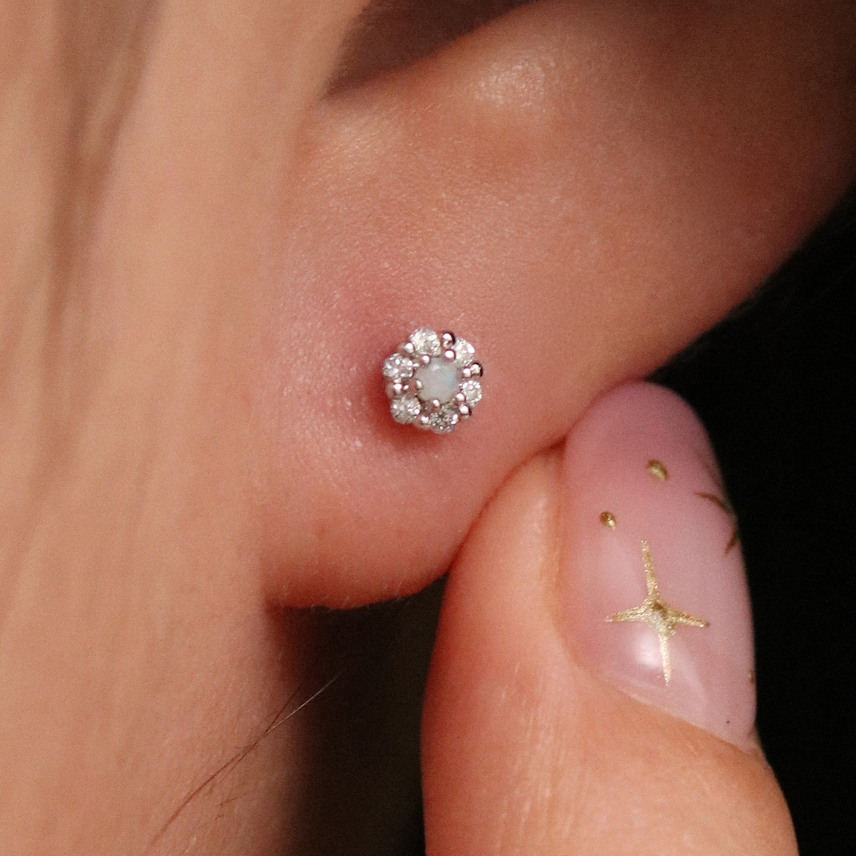 Sparkling Tiny Flower Stud Earrings for Women - Dainty Floral Jewelry Gift for Her - Perfect for Weddings, Parties & Everyday Wear