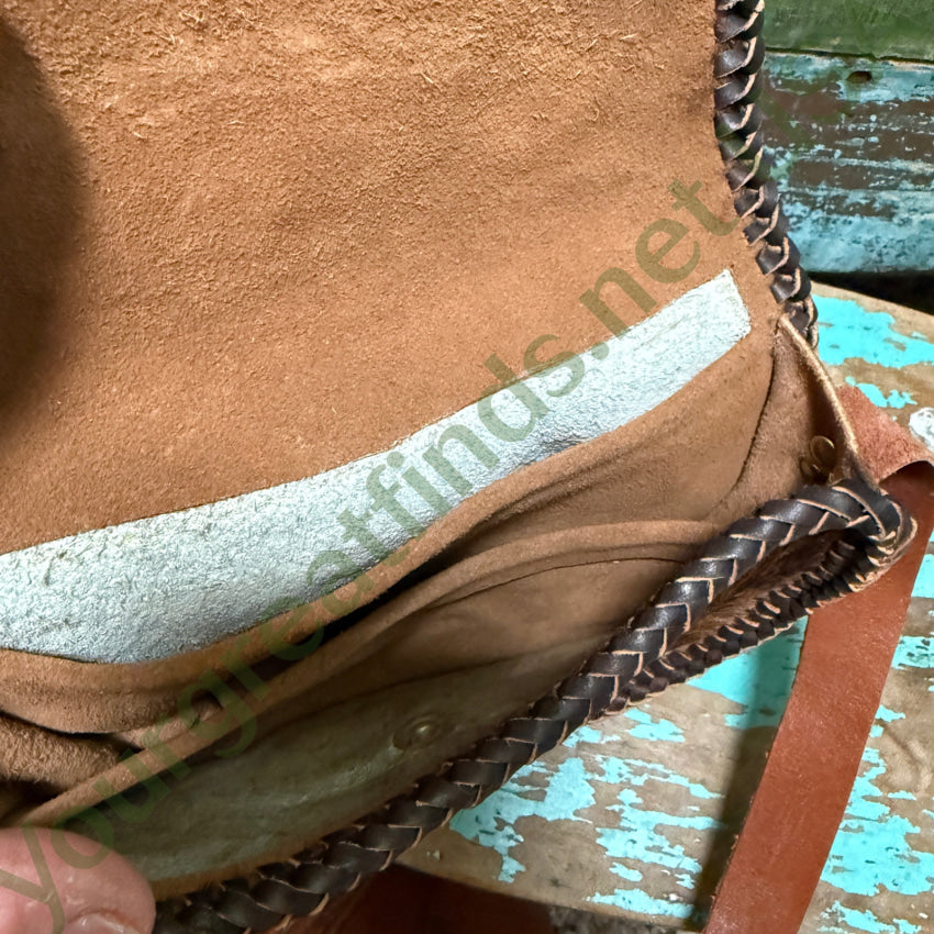 Vintage Brown Hair-on-Hide Leather Shoulder Bag for Women - Small Crossbody Purse for Everyday Use, Date Night & Travel Accessories