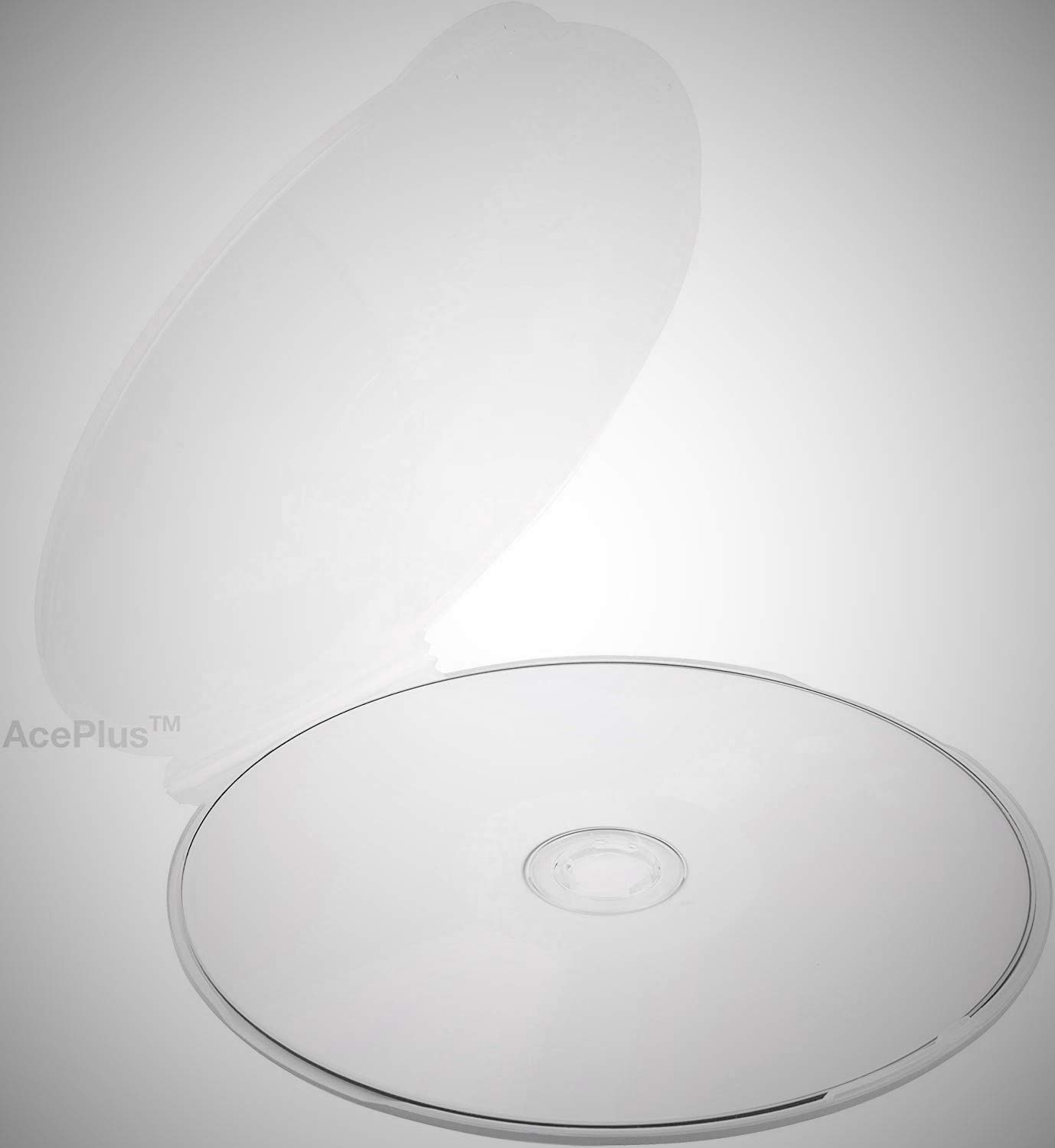400 Clear Round Clamshell CD DVD Cases with Lock - Durable Storage for Music, Movies & Data - Perfect for Home, Office & Media Collections