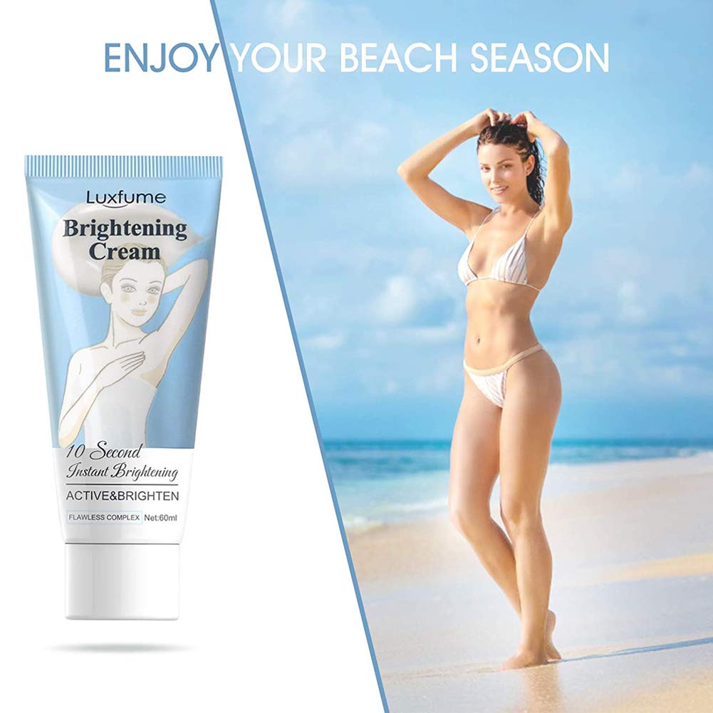TEEROVA Skin Brightening & Whitening Cream - 60ml Dark Spot Corrector for Armpits, Bikini Area, Neck, Knees & Elbows | Intimate Area Lightening Moisturizer | Perfect for Daily Use & Special Occasions