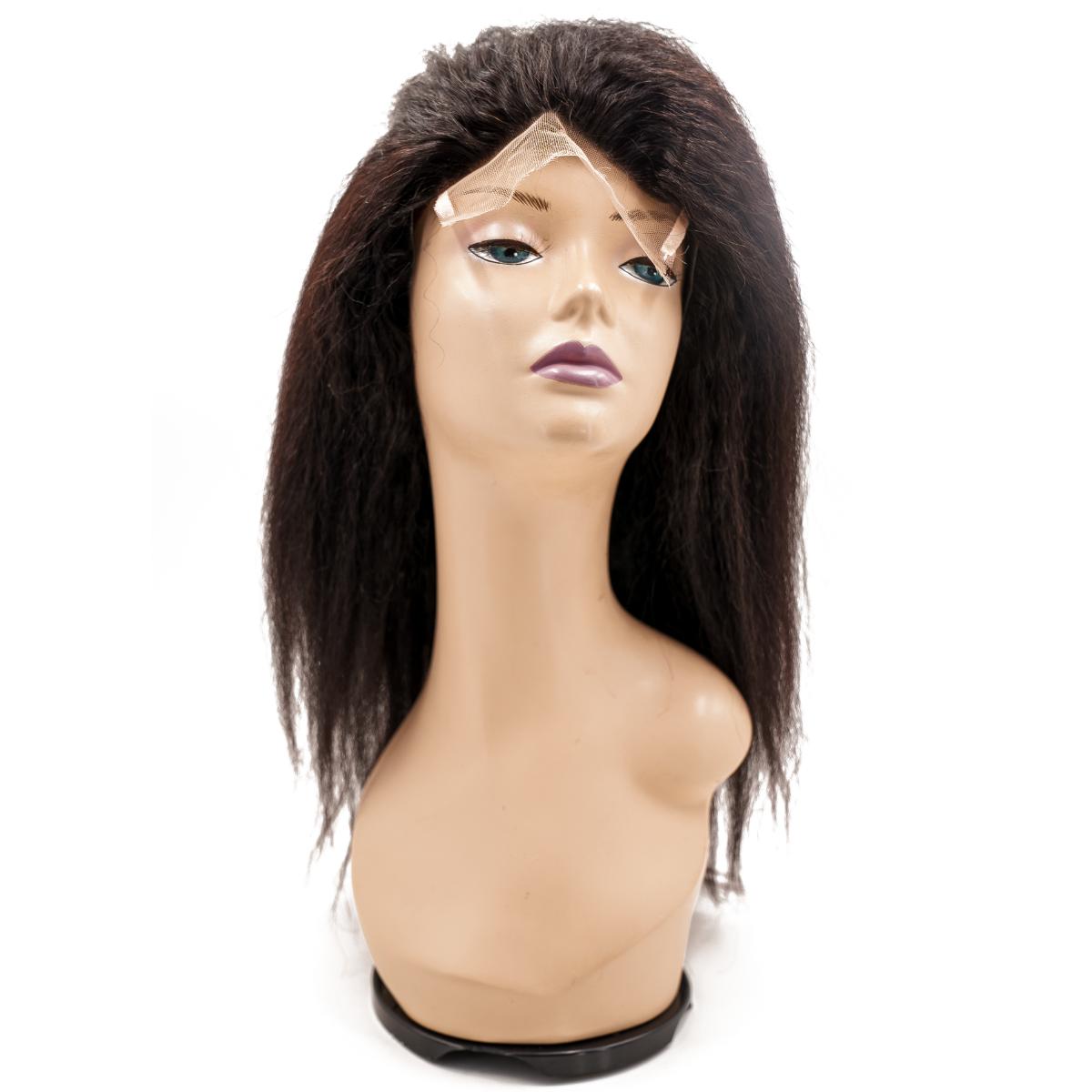 Kinky Straight Silicone Skin Medical Wig for Women - Natural Looking Human Hair Lace Front Wig for Alopecia & Hair Loss - Perfect for Daily Wear, Cosplay & Special Occasions