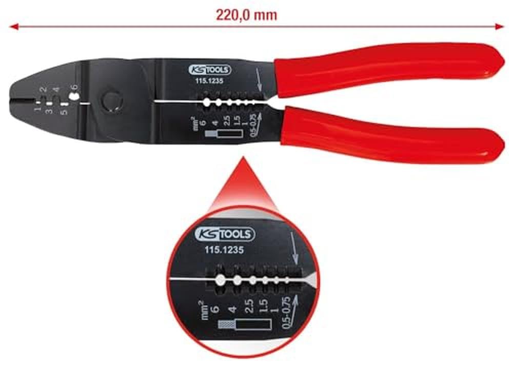 KS TOOLS Crimping Pliers for Electrical & Automotive Wiring
