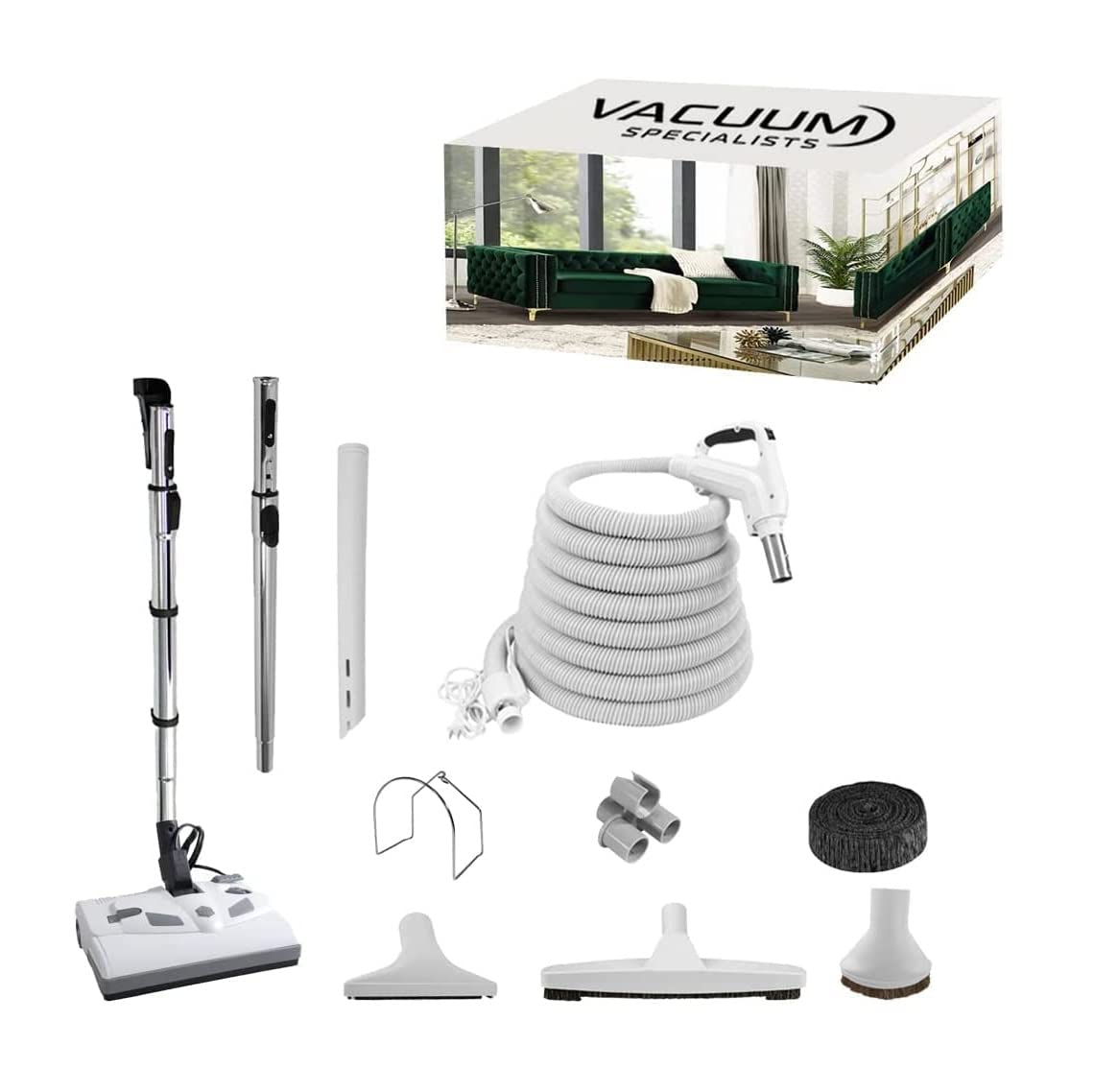 Lindhaus Central Vacuum Accessory Kit - Compatible with Beam, Electrolux, Canavac, Kenmore, DuoVac & Hoover | Premium Central Vacuum System Parts | Perfect for Home Cleaning & Maintenance