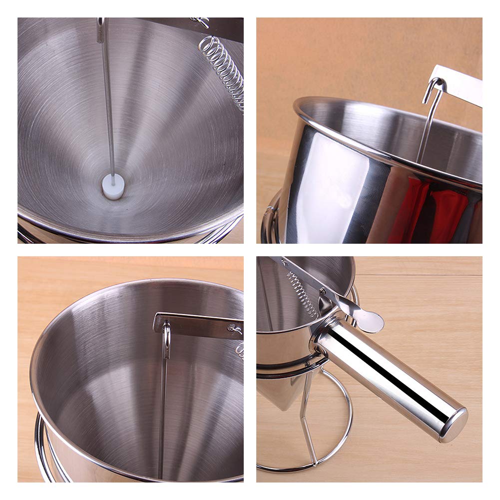 Premium Stainless Steel Takoyaki Maker Kit with Non-Slip Handle & Stand - Octopus Ball Pan, Pancake Batter Dispenser, Waffle Maker Accessories - Perfect for Japanese Street Food, Breakfast Cooking & Home Kitchen Use
