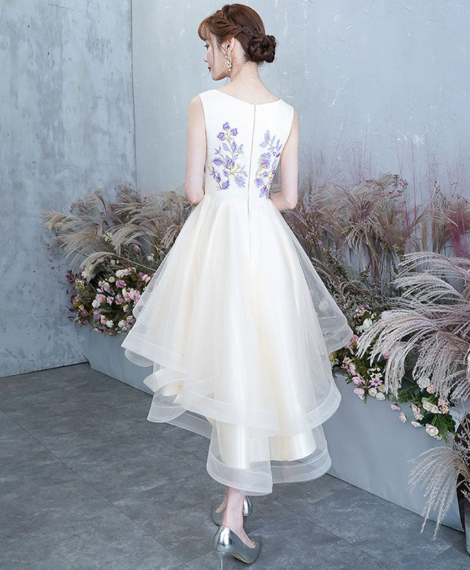 Elegant Light Champagne Tulle Lace Short Prom Dress - Sexy Lace Homecoming Dress for Teen Girls - Perfect for Prom Night, Homecoming Dance & Special Occasions