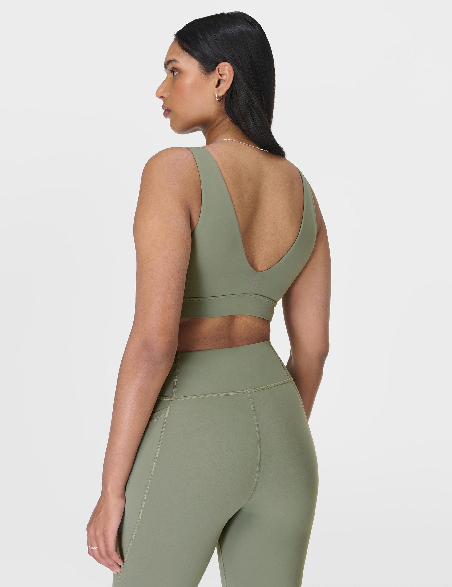 Ultimate Studio Voop Bra - Willow Green Seamless Sports Bra for Women | Yoga, Running, Gym & Activewear