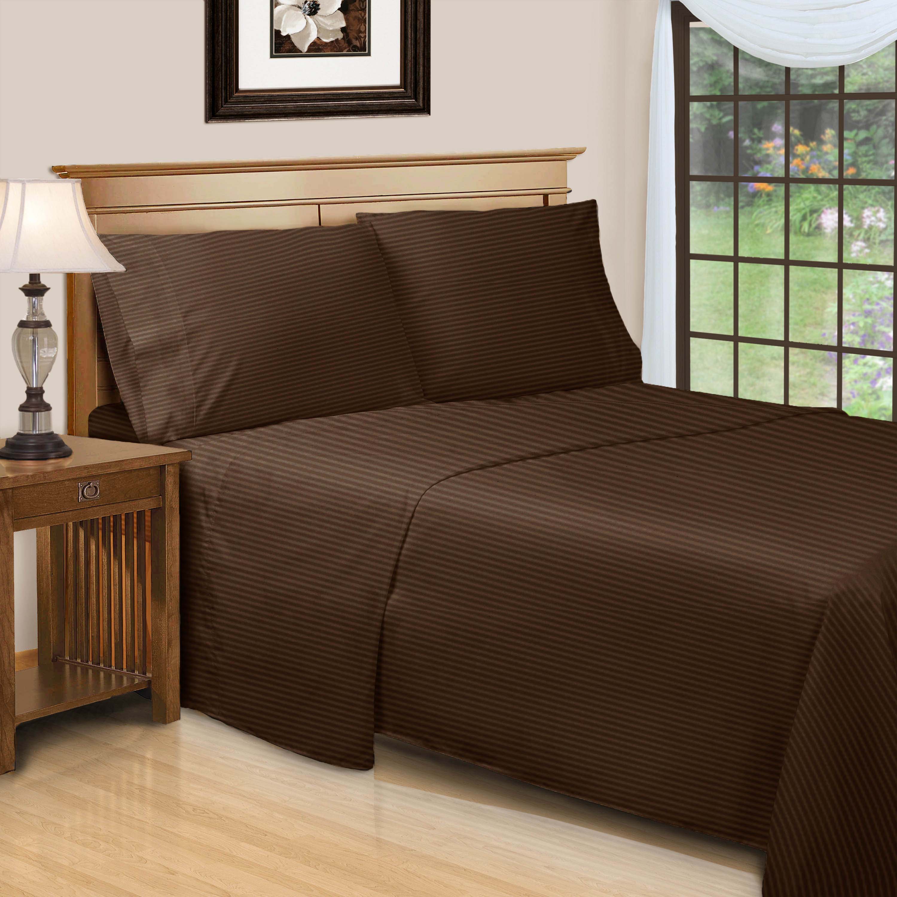 Premium Egyptian Cotton 600 Thread Count Sheet Set - Deep Pocket Fitted, Flat & Pillowcases - Luxury Bedding for Hotels, Home & Guest Rooms