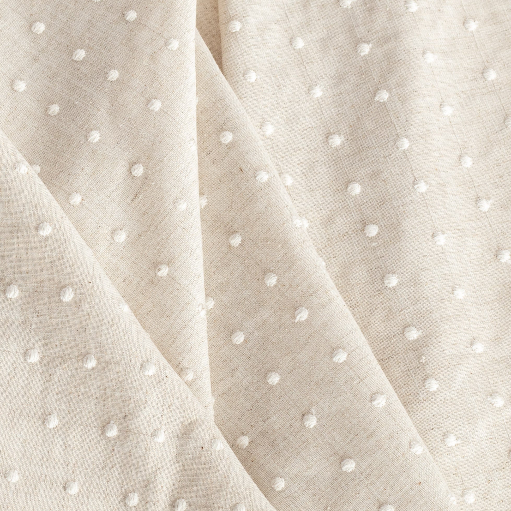 Premium Constance Swiss Dot Fabric in Vanilla - Perfect for Dresses, Blouses, and DIY Sewing Projects