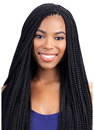 Freetress Synthetic Hair Crochet Braids - Small Box Braid (1 Pack) | Pre-Stretched Braiding Hair for Protective Styles, Twist Outs & Natural Looks | Perfect for Daily Wear, Parties & Special Occasions