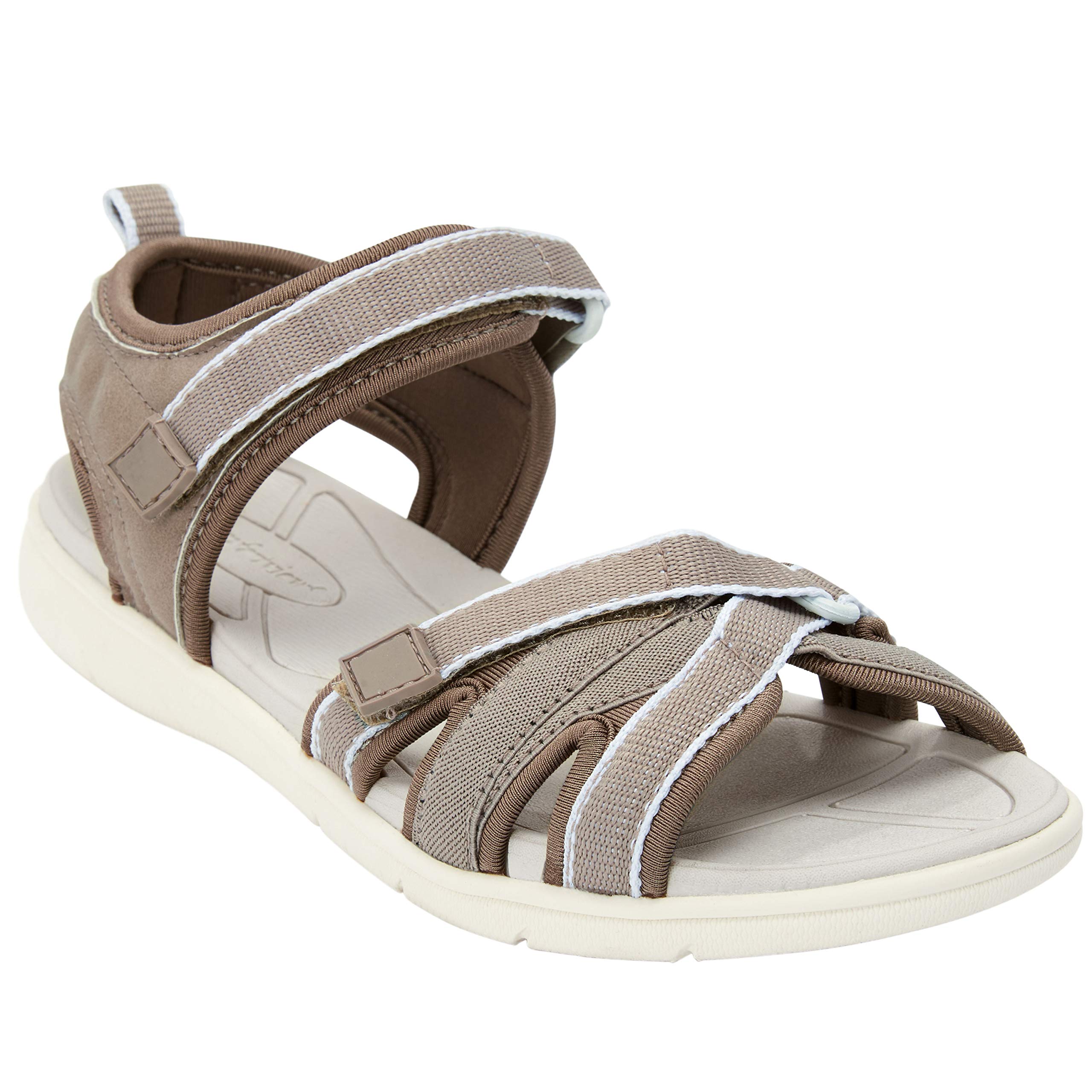 Comfortview Women's Wide Width The Annora Sandal - Comfortable Casual Summer Sandals for Wide Feet | Perfect for Walking, Travel & Beach Outings