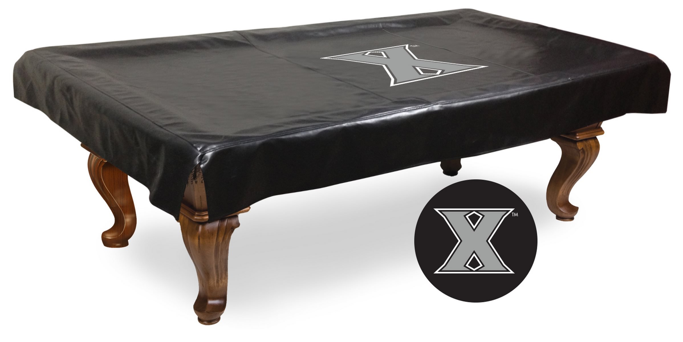 NCAA Xavier Musketeers Billiard Table Cover - Waterproof Pool Table Protector for Game Room, Bar, or Man Cave - Official College Team Logo Design